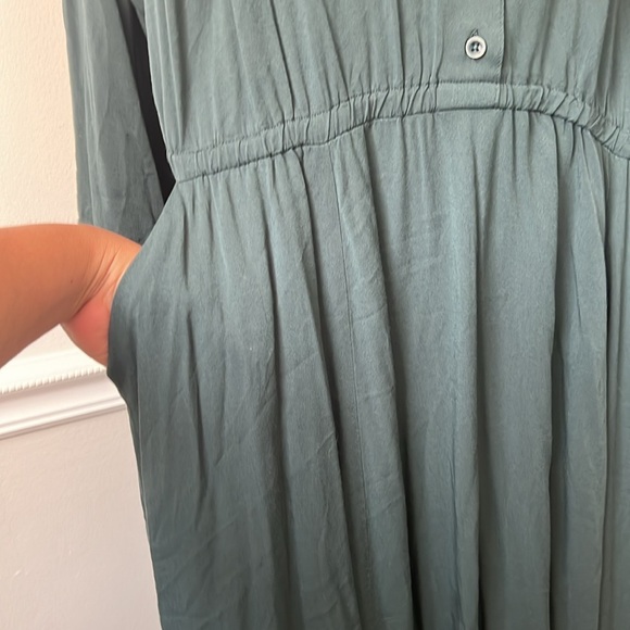 Mini Challis Button-Front Shirt Dress - Picture 13 of 16